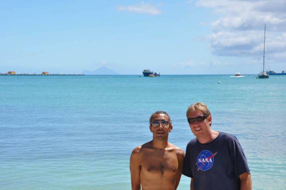 Reencontro com o Andreas, em Philipsburg, capital de Sint Maarten - Caribe